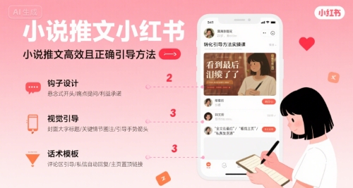 小说推文小红书高转化引导方法实操课，小说推文高效且正确引导方法-全网第一网赚项目资源库-中赚网 & 中创网 & 冒泡网 & 福缘网 - 小本轻创业与优质加盟项目首选平台