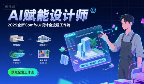 AI赋能设计师， 2025全新comfyui设计全流程工作流 ，室内-建筑-景观-美术，零基础直接上手-全网第一网赚项目资源库-中赚网 & 中创网 & 冒泡网 & 福缘网 - 小本轻创业与优质加盟项目首选平台