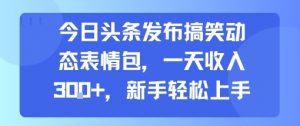 今日头条发布搞笑动态表情包，一天收入3张+，新手轻松上手-全网第一网赚项目资源库-中赚网 & 中创网 & 冒泡网 & 福缘网 - 小本轻创业与优质加盟项目首选平台