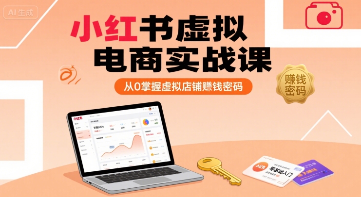 小红书虚拟电商实战课，从0掌握虚拟店铺賺钱密码(更新)-全网第一网赚项目资源库-中赚网 & 中创网 & 冒泡网 & 福缘网 - 小本轻创业与优质加盟项目首选平台