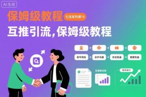 引流系列课15:互推引流,保姆级教程【文档】-全网第一网赚项目资源库-中赚网 & 中创网 & 冒泡网 & 福缘网 - 小本轻创业与优质加盟项目首选平台