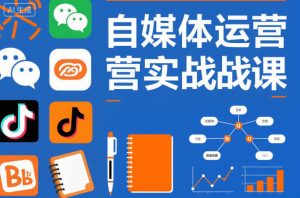 自媒体运营实战课，掌握一套系统的自媒体运营底层方法论，成为优秀的内容创作者-全网第一网赚项目资源库-中赚网 & 中创网 & 冒泡网 & 福缘网 - 小本轻创业与优质加盟项目首选平台