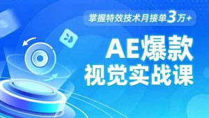 AE 爆款视觉实战课,发光文字、物体转场、运动跟踪,掌握特效技术月接单3万+-全网第一网赚项目资源库-中赚网 & 中创网 & 冒泡网 & 福缘网 - 小本轻创业与优质加盟项目首选平台