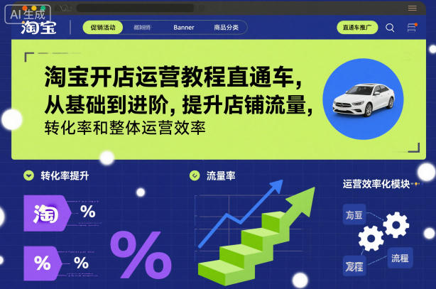 淘宝开店运营教程直通车，从基础到进阶，提升店铺流量，转化率和整体运营效率(更新11月)-全网第一网赚项目资源库-中赚网 & 中创网 & 冒泡网 & 福缘网 - 小本轻创业与优质加盟项目首选平台