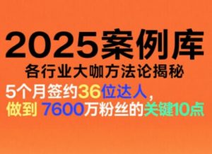 2025案例库，收录各行业大咖的方法论，各行业大咖方法论揭秘-全网第一网赚项目资源库-中赚网 & 中创网 & 冒泡网 & 福缘网 - 小本轻创业与优质加盟项目首选平台