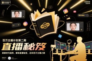百万主播计划第二期，紧跟时代趋势，解锁直播秘笈，近向百万主播之路-全网第一网赚项目资源库-中赚网 & 中创网 & 冒泡网 & 福缘网 - 小本轻创业与优质加盟项目首选平台