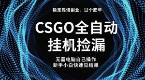 【稳定副业】全球最热门游戏CSGO全自动捡漏，最新玩法，新手小白日入5张+【揭秘】-全网第一网赚项目资源库-中赚网 & 中创网 & 冒泡网 & 福缘网 - 小本轻创业与优质加盟项目首选平台
