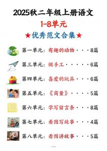 25秋二上语文1-8单元优秀范文合集(22页)-全网第一网赚项目资源库-中赚网 & 中创网 & 冒泡网 & 福缘网 - 小本轻创业与优质加盟项目首选平台