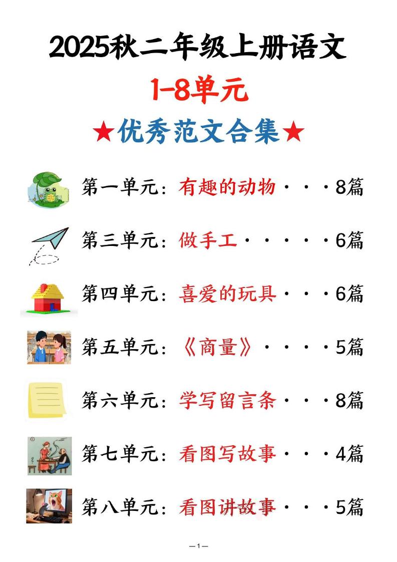 25秋二上语文1-8单元优秀范文合集（22页）-全网第一网赚项目资源库-中赚网 & 中创网 & 冒泡网 & 福缘网 - 小本轻创业与优质加盟项目首选平台