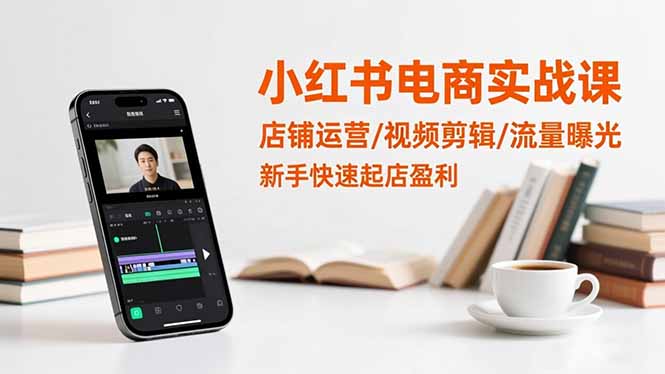 小红书电商实战课：店铺运营/视频剪辑/流量曝光，新手快速起店盈利-全网第一网赚项目资源库-中赚网 & 中创网 & 冒泡网 & 福缘网 - 小本轻创业与优质加盟项目首选平台