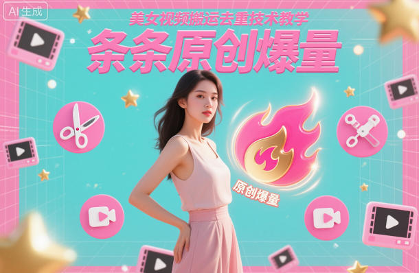 美女视频搬运去重技术教学，条条原创爆量-全网第一网赚项目资源库-中赚网 & 中创网 & 冒泡网 & 福缘网 - 小本轻创业与优质加盟项目首选平台