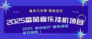 2025最新挂机番茄音乐项目，每天几分钟，日入1000＋-全网第一网赚项目资源库-中赚网 & 中创网 & 冒泡网 & 福缘网 - 小本轻创业与优质加盟项目首选平台