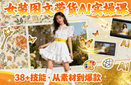 女装图文带货的AI实操课-全网第一网赚项目资源库-中赚网 & 中创网 & 冒泡网 & 福缘网 - 小本轻创业与优质加盟项目首选平台
