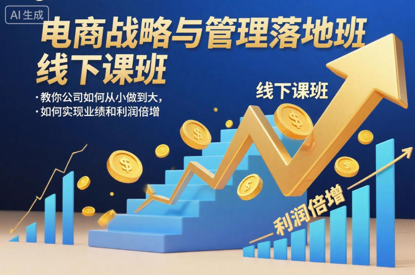 电商战略与管理落地班线下课，教你公司如何从小做到大，如何实现业绩和利润倍增【录音】-全网第一网赚项目资源库-中赚网 & 中创网 & 冒泡网 & 福缘网 - 小本轻创业与优质加盟项目首选平台