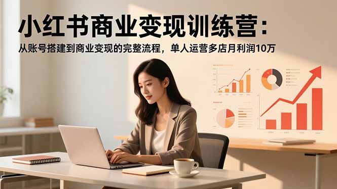 小红书商业变现训练营：从账号搭建到商业变现的完整流程，单人运营多店月利润10万-全网第一网赚项目资源库-中赚网 & 中创网 & 冒泡网 & 福缘网 - 小本轻创业与优质加盟项目首选平台