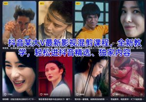 抖音某大V最新影视混剪课程，全新教学，轻松进抖音精选、独家内容-全网第一网赚项目资源库-中赚网 & 中创网 & 冒泡网 & 福缘网 - 小本轻创业与优质加盟项目首选平台