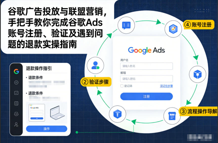 谷歌广告投放与联盟营销，手把手教你完成谷歌Ads账号注册、验证及遇到问题的退款实操指南-全网第一网赚项目资源库-中赚网 & 中创网 & 冒泡网 & 福缘网 - 小本轻创业与优质加盟项目首选平台