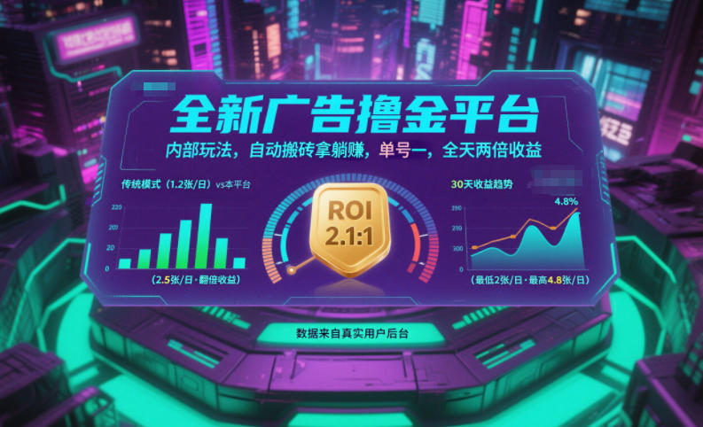 全新广告撸金平台，内部玩法，自动搬砖拿躺賺，单号一天保底2张+，全天两倍收益【揭秘】-全网第一网赚项目资源库-中赚网 & 中创网 & 冒泡网 & 福缘网 - 小本轻创业与优质加盟项目首选平台