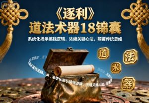 《逐利》道法术器18锦囊，系统化揭示搞钱逻辑，浓缩关键心法，颠覆传统思维(更新)-全网第一网赚项目资源库-中赚网 & 中创网 & 冒泡网 & 福缘网 - 小本轻创业与优质加盟项目首选平台