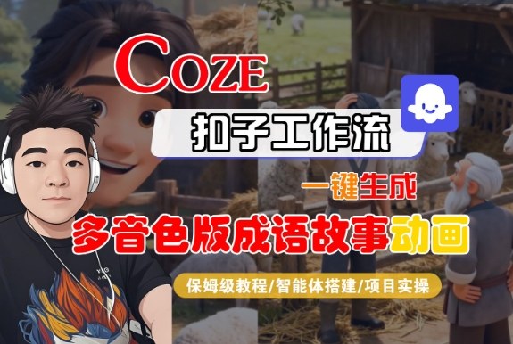 Coze扣子智能体工作流一键生成“多音色版成语故事“动画，全流程保姆级教学-全网第一网赚项目资源库-中赚网 & 中创网 & 冒泡网 & 福缘网 - 小本轻创业与优质加盟项目首选平台