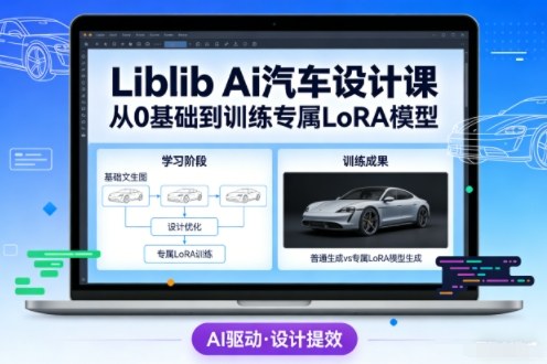 Liblib Ai汽车设计课，从0基础文生图，到教你训练专属设计和风格LoRA模型-全网第一网赚项目资源库-中赚网 & 中创网 & 冒泡网 & 福缘网 - 小本轻创业与优质加盟项目首选平台