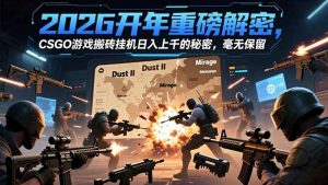 2026开年重磅解密，CSGO游戏搬砖挂机日入上千的秘密，毫无保留-全网第一网赚项目资源库-中赚网 & 中创网 & 冒泡网 & 福缘网 - 小本轻创业与优质加盟项目首选平台
