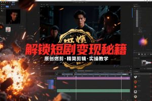 短剧拉新之原创燃剪精简剪辑实操课，解锁短剧变现秘籍-全网第一网赚项目资源库-中赚网 & 中创网 & 冒泡网 & 福缘网 - 小本轻创业与优质加盟项目首选平台