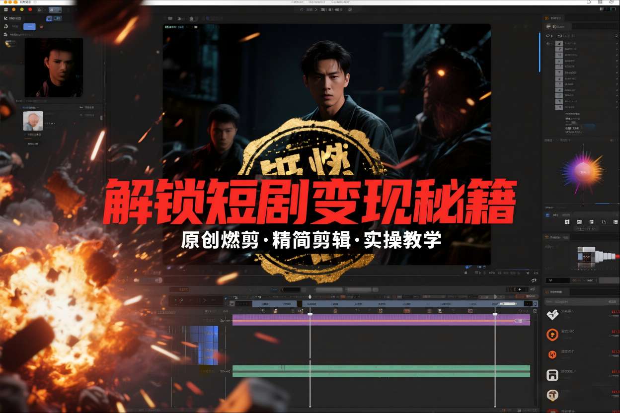 短剧拉新之原创燃剪精简剪辑实操课，解锁短剧变现秘籍-全网第一网赚项目资源库-中赚网 & 中创网 & 冒泡网 & 福缘网 - 小本轻创业与优质加盟项目首选平台