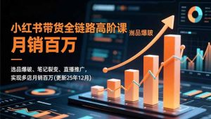 小红书带货全链路高阶课,选品爆破、笔记裂变、直播推广,实现多店月销百万(更新25年12月-全网第一网赚项目资源库-中赚网 & 中创网 & 冒泡网 & 福缘网 - 小本轻创业与优质加盟项目首选平台