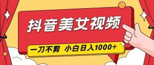 抖音美女视频，一刀不剪，两分钟一条视频，小白轻松上手，日入1000-全网第一网赚项目资源库-中赚网 & 中创网 & 冒泡网 & 福缘网 - 小本轻创业与优质加盟项目首选平台