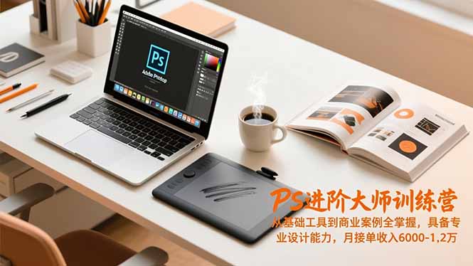 PS进阶大师训练营，从基础工具到商业案例全掌握，具备专业设计能力，月接单收入6000-1.2万-全网第一网赚项目资源库-中赚网 & 中创网 & 冒泡网 & 福缘网 - 小本轻创业与优质加盟项目首选平台