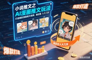 小说推文之AI漫画推文玩法，打造爆款漫画推文视频，稳定日入大几张-全网第一网赚项目资源库-中赚网 & 中创网 & 冒泡网 & 福缘网 - 小本轻创业与优质加盟项目首选平台