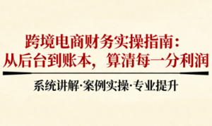 2025跨境电商财务实操指南-全网第一网赚项目资源库-中赚网 & 中创网 & 冒泡网 & 福缘网 - 小本轻创业与优质加盟项目首选平台