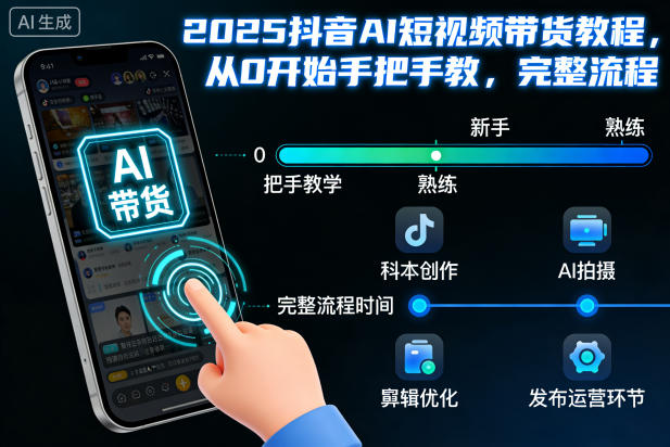 2025抖音AI短视频带货教程，从0开始手把手教，完整流程-全网第一网赚项目资源库-中赚网 & 中创网 & 冒泡网 & 福缘网 - 小本轻创业与优质加盟项目首选平台