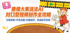 “大乘活法”AI对口型视频创作全攻略:文案剪辑+声音克隆+封面制作,快速起号变现-全网第一网赚项目资源库-中赚网 & 中创网 & 冒泡网 & 福缘网 - 小本轻创业与优质加盟项目首选平台
