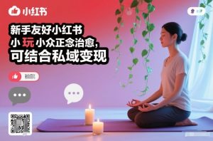 新手友好小红书小众正念治愈,玩法简单,可结合私域变现-全网第一网赚项目资源库-中赚网 & 中创网 & 冒泡网 & 福缘网 - 小本轻创业与优质加盟项目首选平台
