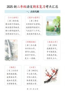 2025新二上语文期末复习考点汇总12页-全网第一网赚项目资源库-中赚网 & 中创网 & 冒泡网 & 福缘网 - 小本轻创业与优质加盟项目首选平台