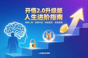 开悟2.0升级版人生进阶指南，洞察人性-思维升级-财富密码-自我圆满-全网第一网赚项目资源库-中赚网 & 中创网 & 冒泡网 & 福缘网 - 小本轻创业与优质加盟项目首选平台