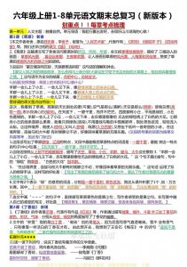 六年级上册1-8单元语文期末总复习（新版本）-全网第一网赚项目资源库-中赚网 & 中创网 & 冒泡网 & 福缘网 - 小本轻创业与优质加盟项目首选平台