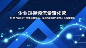 企业短视频流量转化营，构建“海陆空”立体流量矩阵，实现从0到1的破局与可持续增长-全网第一网赚项目资源库-中赚网 & 中创网 & 冒泡网 & 福缘网 - 小本轻创业与优质加盟项目首选平台