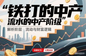 付费文章:铁打的中产,流水的中产阶级-全网第一网赚项目资源库-中赚网 & 中创网 & 冒泡网 & 福缘网 - 小本轻创业与优质加盟项目首选平台