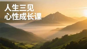 人生三见心性成长课,见天地众生自己,搞透人性安顿身心,活出清晰自我,内在富足无价-全网第一网赚项目资源库-中赚网 & 中创网 & 冒泡网 & 福缘网 - 小本轻创业与优质加盟项目首选平台