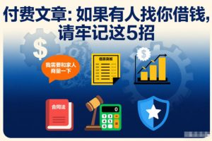 付费文章：如果有人找你借钱，请牢记这5招-全网第一网赚项目资源库-中赚网 & 中创网 & 冒泡网 & 福缘网 - 小本轻创业与优质加盟项目首选平台