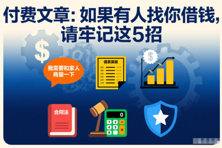 付费文章：如果有人找你借钱，请牢记这5招-全网第一网赚项目资源库-中赚网 & 中创网 & 冒泡网 & 福缘网 - 小本轻创业与优质加盟项目首选平台