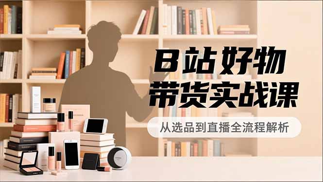 B站好物带货实战课，账号定位、选品拍摄、运营变现，全流程教学，实现UP主月入过万-全网第一网赚项目资源库-中赚网 & 中创网 & 冒泡网 & 福缘网 - 小本轻创业与优质加盟项目首选平台
