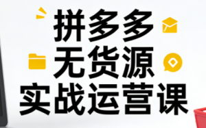 子枫老师·拼多多无货源实战运营课(更新12月)-全网第一网赚项目资源库-中赚网 & 中创网 & 冒泡网 & 福缘网 - 小本轻创业与优质加盟项目首选平台