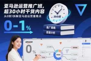 亚马逊运营推广班,超30小时干货内容,从0到1拆解亚马逊运营重难点-全网第一网赚项目资源库-中赚网 & 中创网 & 冒泡网 & 福缘网 - 小本轻创业与优质加盟项目首选平台