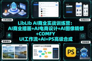 LibLIb AI商业实战训练营:AI商业插画+AI电商设计+AI图像精修+COMFY UI工作流+AI+PS高级合成-全网第一网赚项目资源库-中赚网 & 中创网 & 冒泡网 & 福缘网 - 小本轻创业与优质加盟项目首选平台