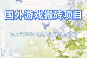 国外游戏搬砖项目，日入1k+，全自动解放双手，新手小白也可做【揭秘】-全网第一网赚项目资源库-中赚网 & 中创网 & 冒泡网 & 福缘网 - 小本轻创业与优质加盟项目首选平台