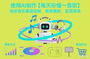 使用AI制作【每天听懂一首歌】动听音乐赛道视频,条条爆款,变现简单-全网第一网赚项目资源库-中赚网 & 中创网 & 冒泡网 & 福缘网 - 小本轻创业与优质加盟项目首选平台